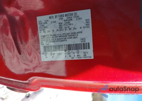 2007 Ford Ranger Fx4 Level Ii/Fx4 Off-Road/Sport/Xlt z USA, uszkodzony, nr VIN 1FTZR45E37PA46979